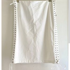 Ralph Lauren Collection Purple Label White Side Tie Pencil Skirt Size 8